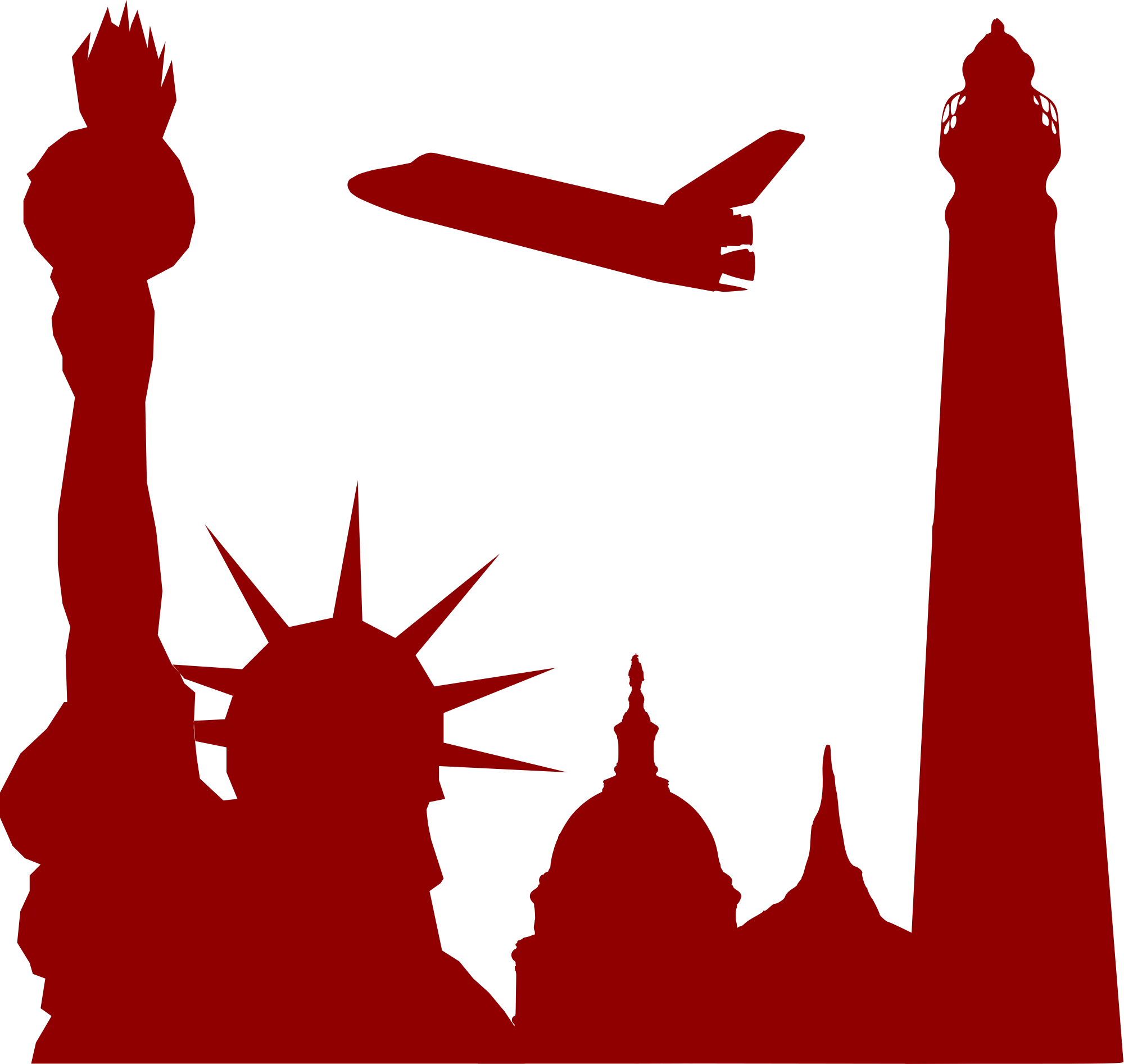 Statue of Liberty badge, logo-style design, transparent png